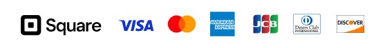 Square / VISA / mastercard / AMERICAN EXPRESS / JCB / diners club / DISCOVER